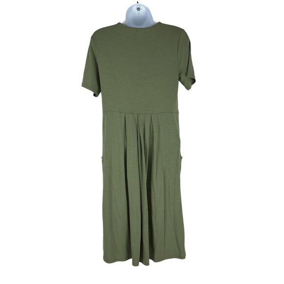 Zenana Premium Womens Green Midi Dress with Pockets Size Medium - Picture 2 of 6